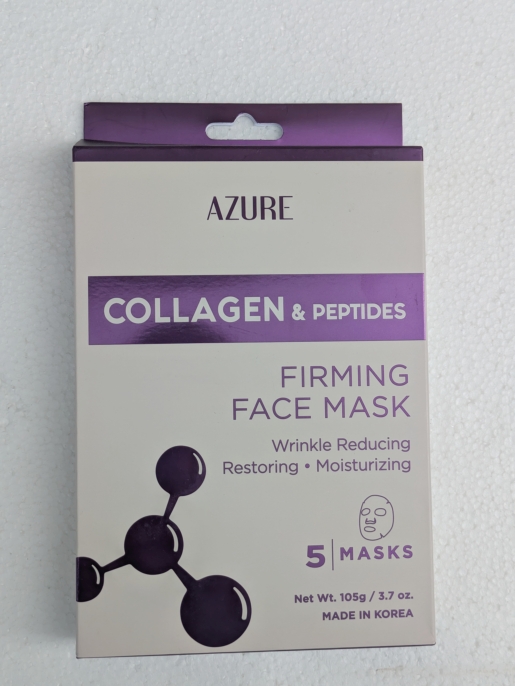 Azure Collagen & Peptides Premium Face Masks 105mg/3.7oz 5ct (Firming)