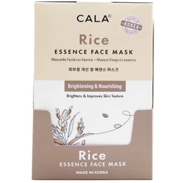 Cala Rice Essence Facial Sheet Masks 6pcs (Brightening & Nourishing)