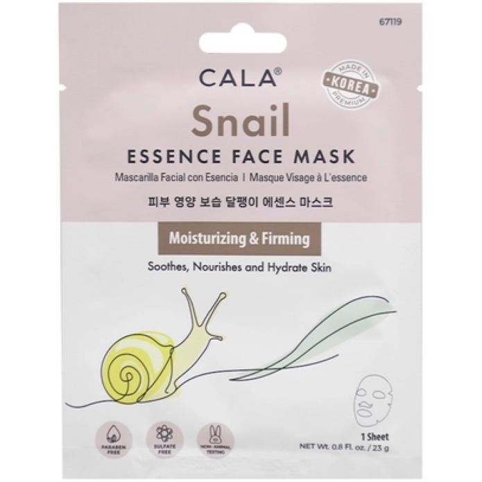 Cala SNAIL Essence Facial Sheet Masks 6pcs (Moisturizing & Firming)