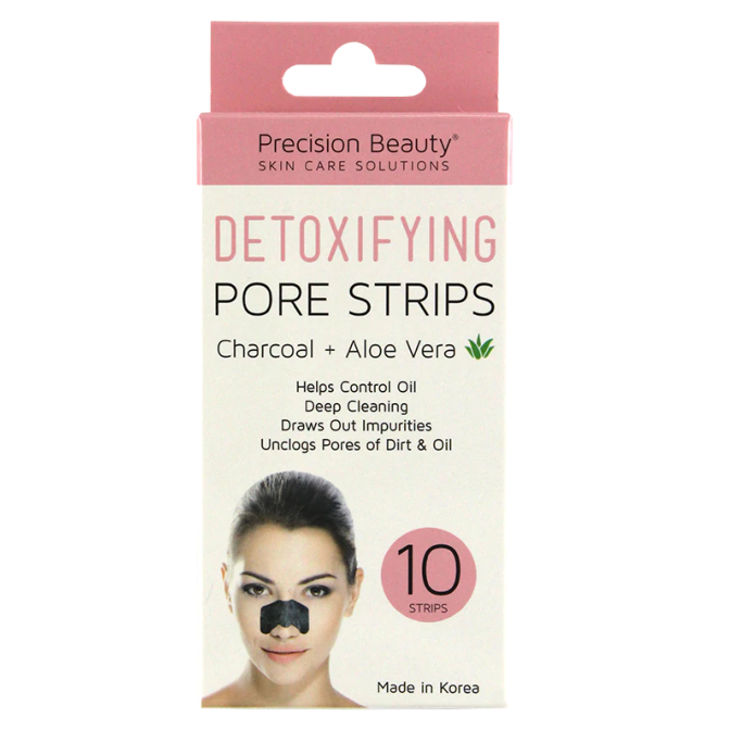 Pore Strips with Charcoal & Aloe Vera 10PK (Detoxifying)