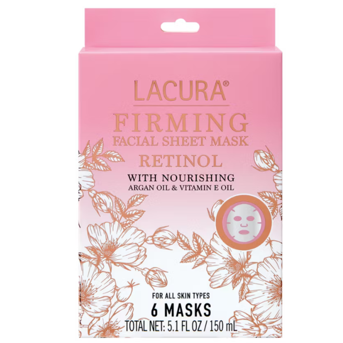 Lacura Facial Sheet Mask with Retinol 6ct (F‏irming)