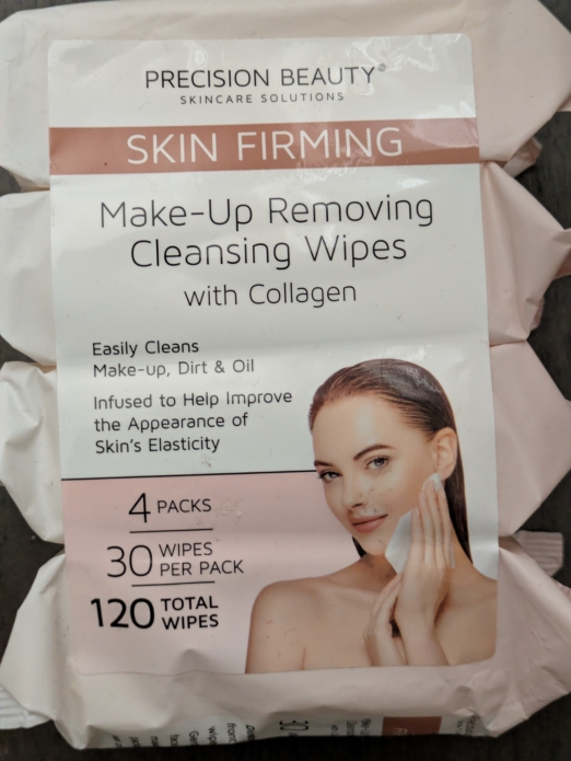 Precision Beauty Make-Up Cleansing Wipes with Collagen 1.8lbs (120ct)