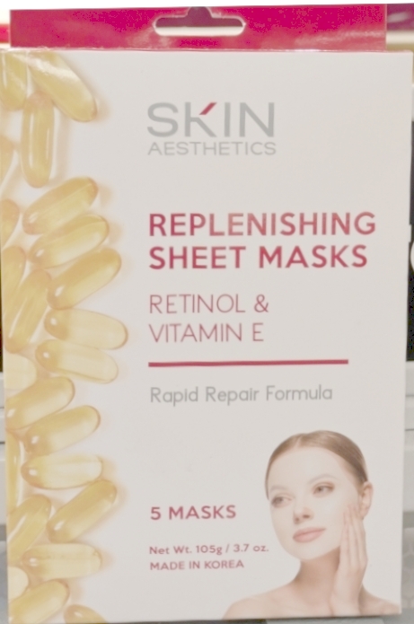 Skin Aesthetics Replenishment Sheet Masks 5ct (Retinol & Vitamin E)