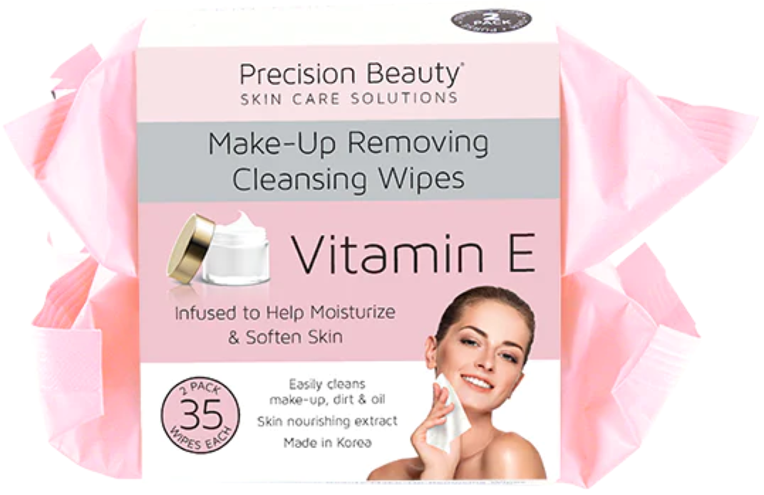Precision Beauty Make Up Removing Cleansing Wipes with Vitamin E (2 X 35ct}